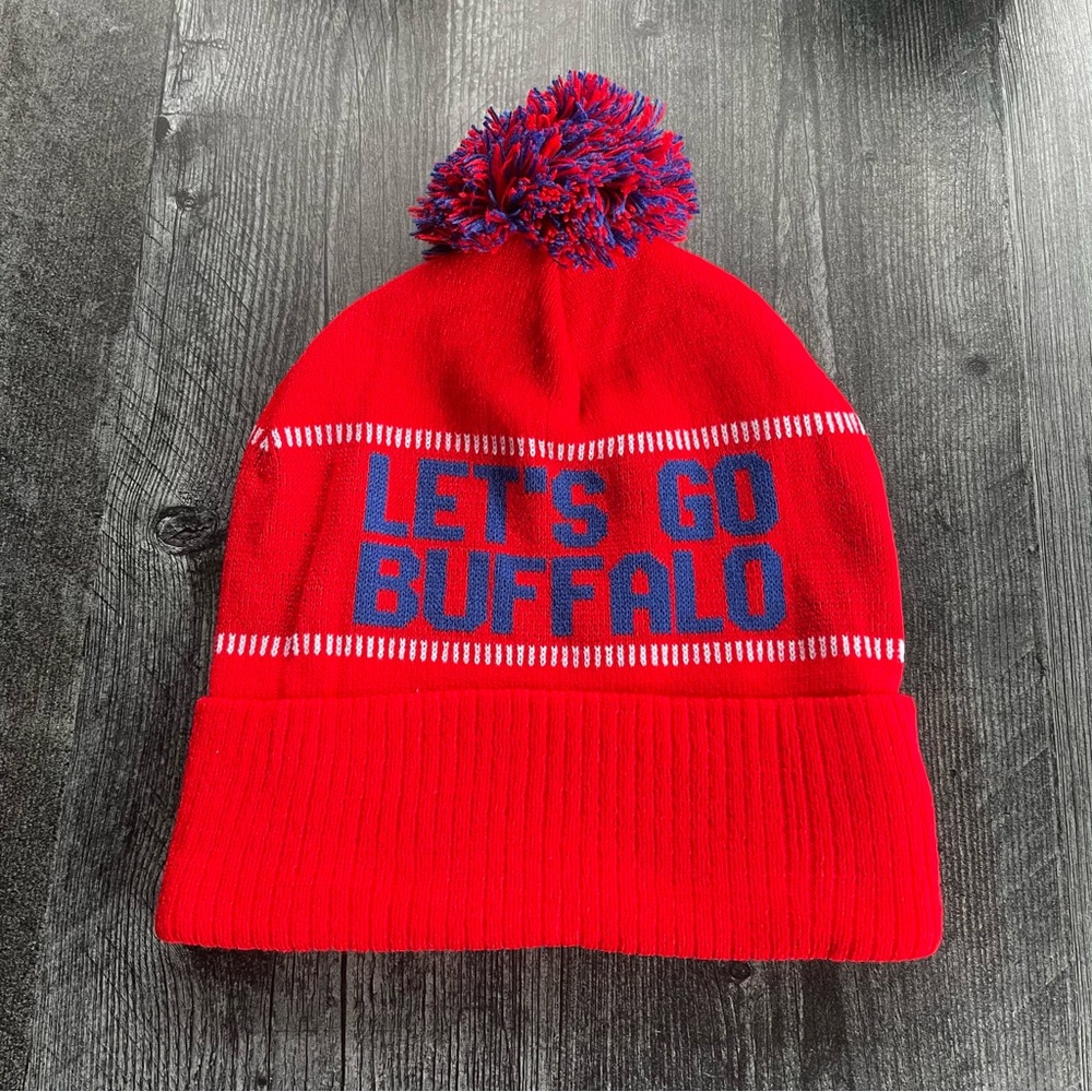 Let’s go Buffalo knit winter pom pom hat beanie Bills new